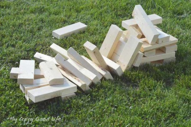 Giant Jenga Game | Giant Jenga DIY Project | My Crazy Good Life