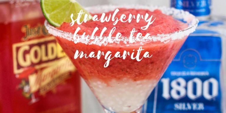 Strawberry Bubble Tea Margarita