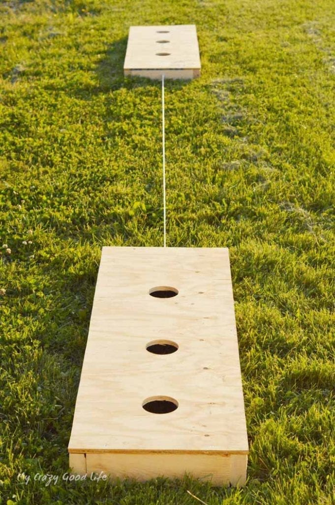 Diy Outdoor Game Three Hole Washers Game My Crazy Good Life