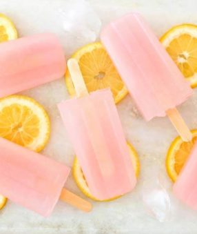 popsicles with lemons on ice