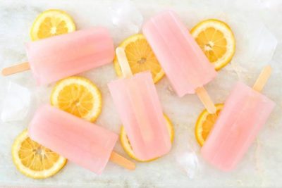 popsicles with lemons on ice