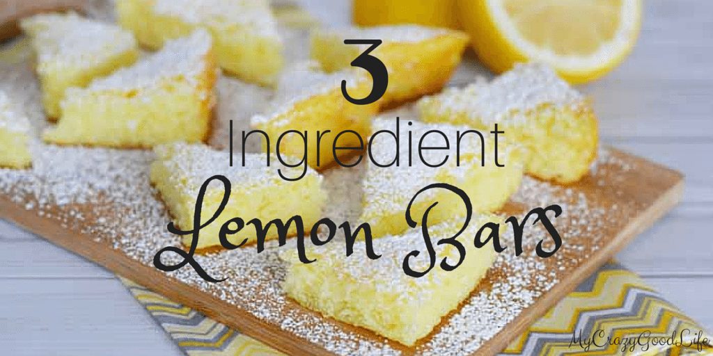 3 Ingredient Lemon Bars My Crazy Good Life