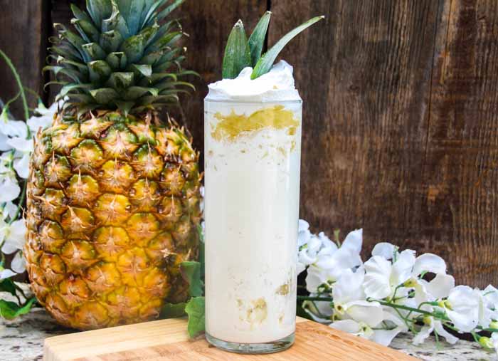 Bring back the Disneyland Dole Whip from your youth and give it an adult twist with this delicious Dole Whip Margarita! 