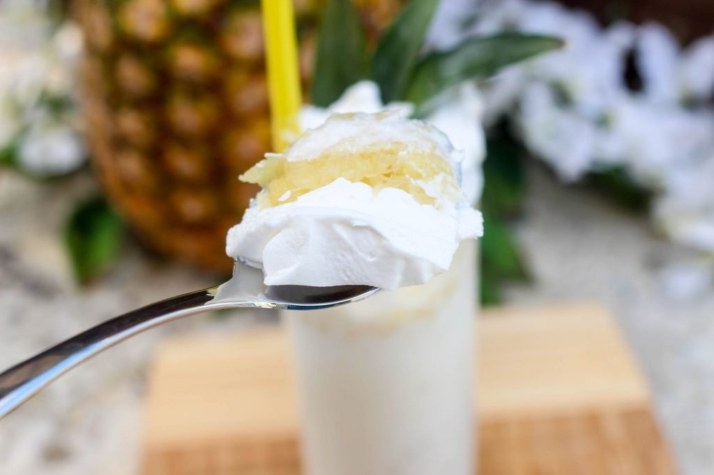 Bring back the Disneyland Dole Whip from your youth and give it an adult twist with this delicious Dole Whip Margarita! 