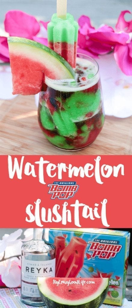 This recipe for an alcoholic Watermelon Slushie is super fun and perfect for hot summer days! What could be more delicious than an alcoholic slushie?? The perfect frozen cocktail recipe. 