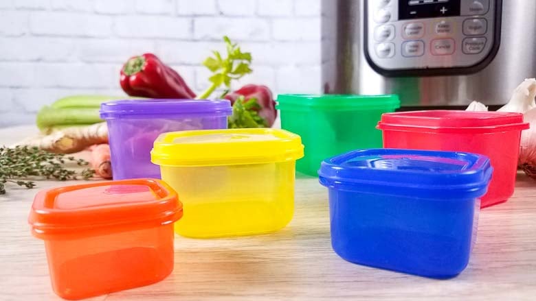 image of 21 day fix containers and an instant pot
