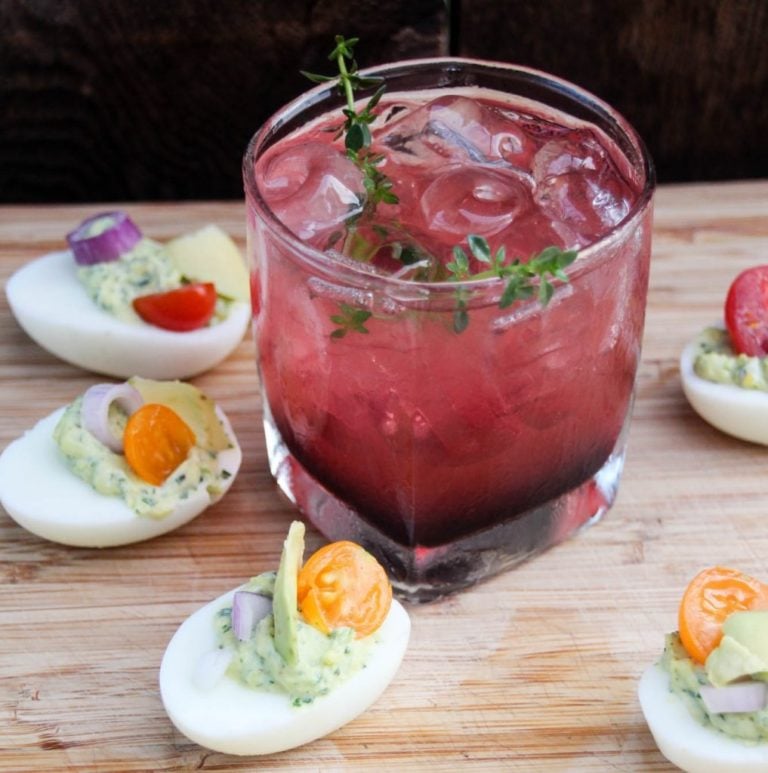 Happy Hour Recipes: Berry Bourbon Cocktail and Herbed Deviled Eggs