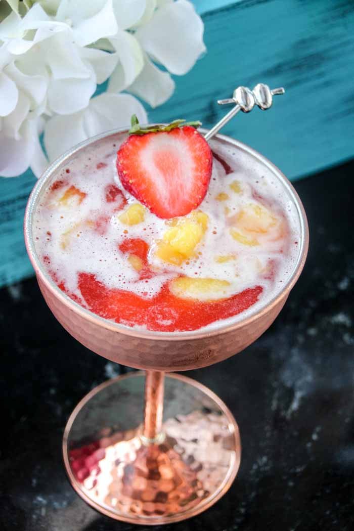 It can be summer everyday with this delicious recipe for a Frozen Pineapple Strawberry Margarita. Cool off or chill out with this tasty margarita recipe! 