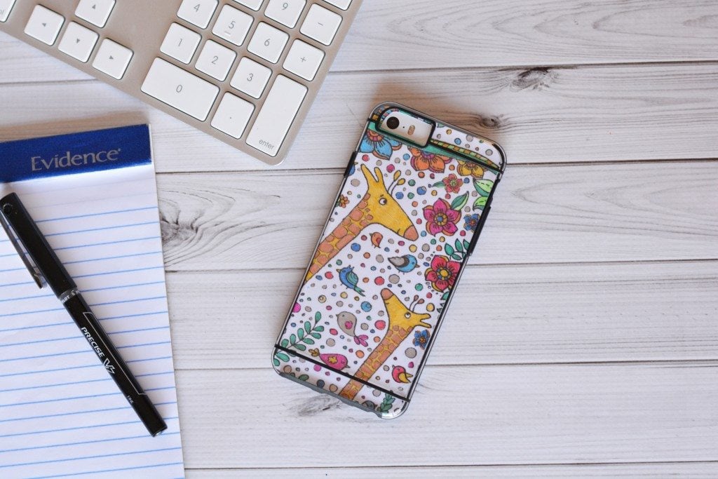 This fun tutorial combines two very popular things: adult coloring pages and iPhones! You can make your own easy DIY iPhone Case quickly and easily!