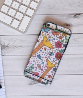 This fun tutorial combines two very popular things: adult coloring pages and iPhones! You can make your own easy DIY iPhone Case quickly and easily!