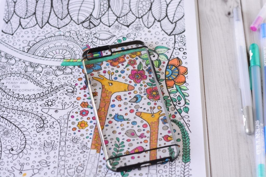 This fun tutorial combines two very popular things: adult coloring pages and iPhones! You can make your own easy DIY iPhone Case quickly and easily!