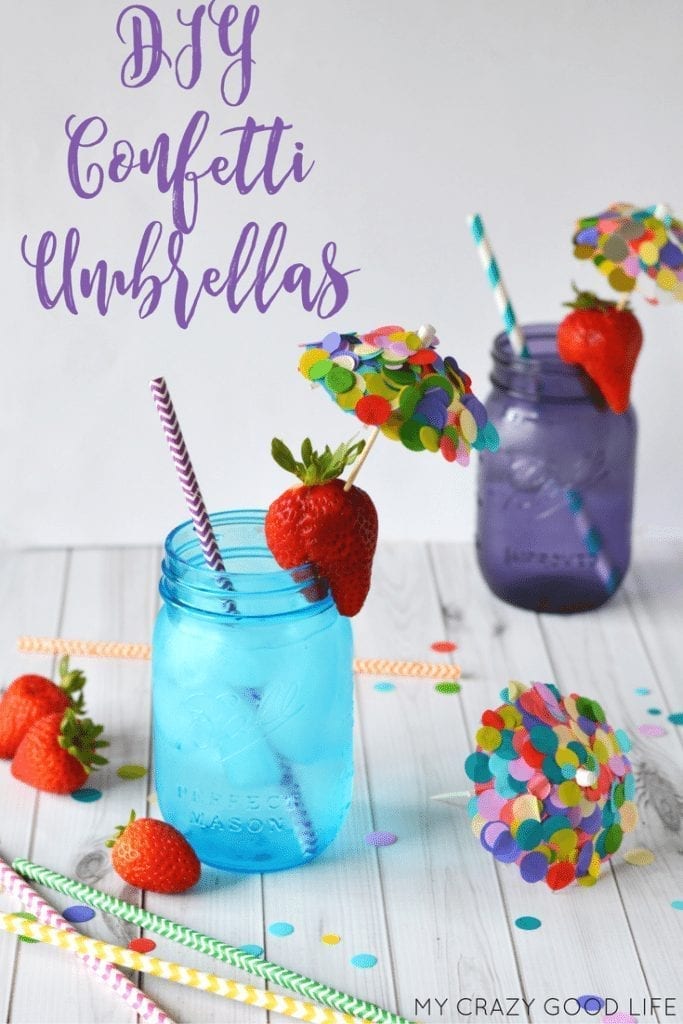 Make some DIY Confetti Umbrellas for everyday use or maybe some for your next party? They're cute, festive, and easy to make! The perfect project to relax! 