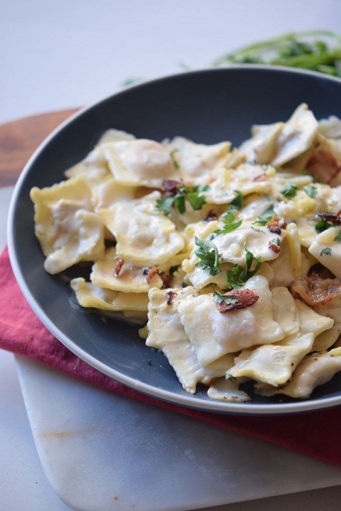 Creamy Asiago Ravioli | My Crazy Good Life