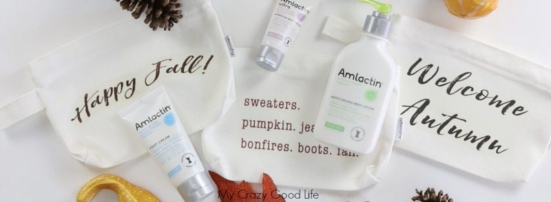 This DIY Fall Makeup Bag is a super easy DIY! Carry around your fall hand lotions to keep your skin moisturized daily. This post was sponsored by AmLactin Skin Care.