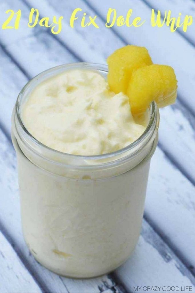 I've shared a delicious dole whip with you in the past but this one is different...This is an awesome variation: the 21 Day Fix Dole Whip! 