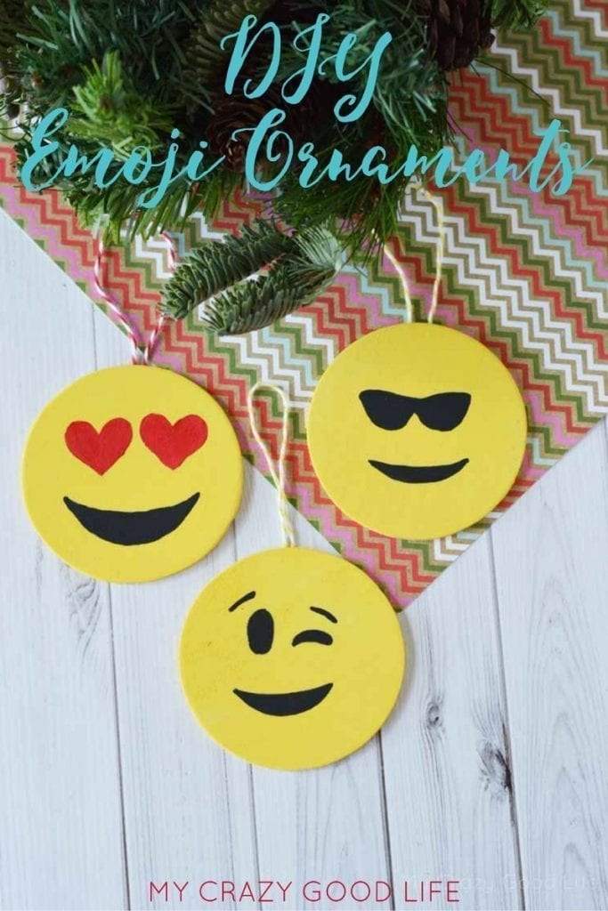 It seems like as the weather gets colder it's a great time for crafts! These emoji ornaments are easy to make and fun for everyone.