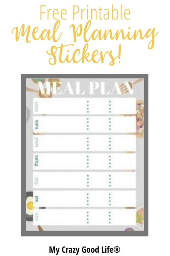 Good news bullet journal fans! Today I'm sharing with you fun and free meal plan printable bullet journal stickers. 
