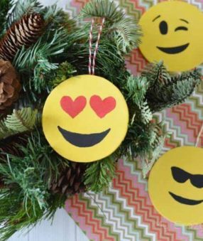 It seems like as the weather gets colder it's a great time for crafts! These emoji ornaments are easy to make and fun for everyone.
