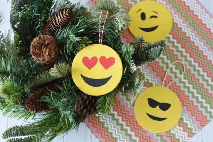 It seems like as the weather gets colder it's a great time for crafts! These emoji ornaments are easy to make and fun for everyone.