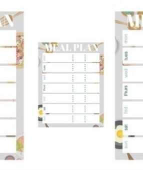 These FREE meal plan printable bullet journal stickers are perfect for your meal planning. Print a sheet of 1 or 4 per page, or adjust size to your needs.