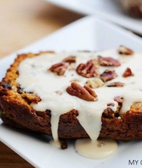 Make some Banana Pumpkin bread with Chocolate Chips, it's bread...disguised as dessert! The Baileys and Bourbon icing takes it the extra, delicious, mile!