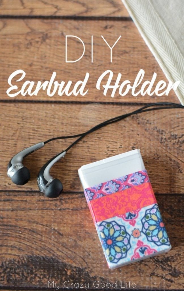 This quick and easy DIY Earbud Holder is a perfect way to store your earbuds. As a bonus, it's super easy to see at the bottom of your backpack or purse! 