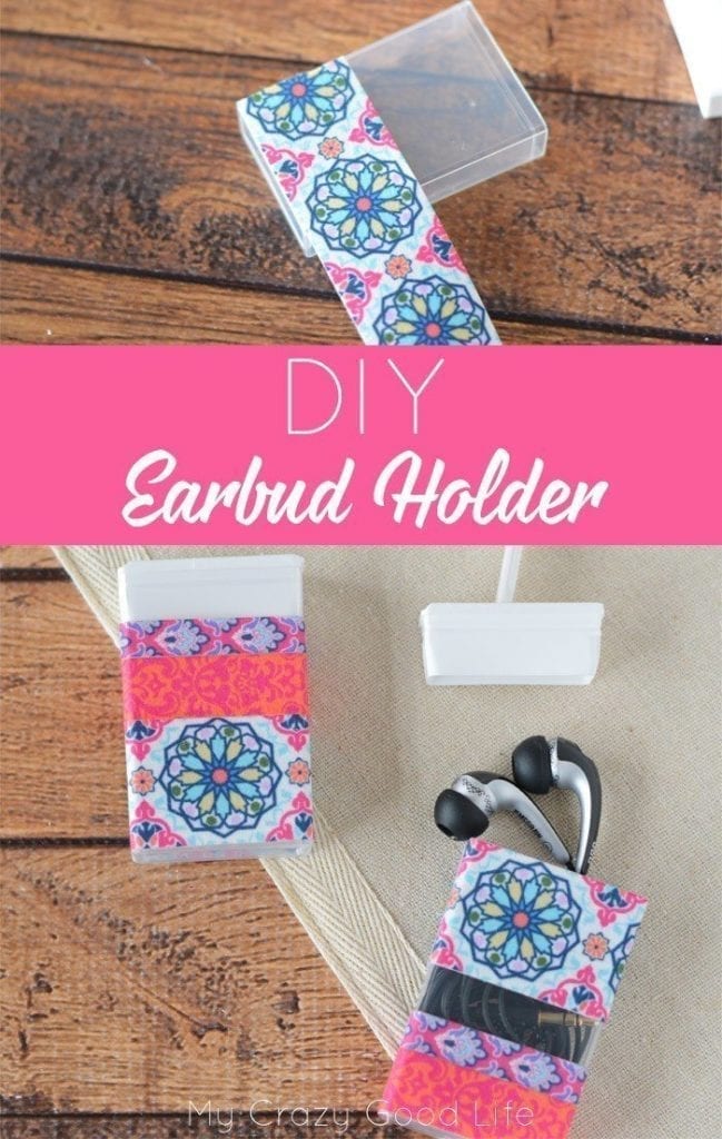 This quick and easy DIY Earbud Holder is a perfect way to store your earbuds. As a bonus, it's super easy to see at the bottom of your backpack or purse!