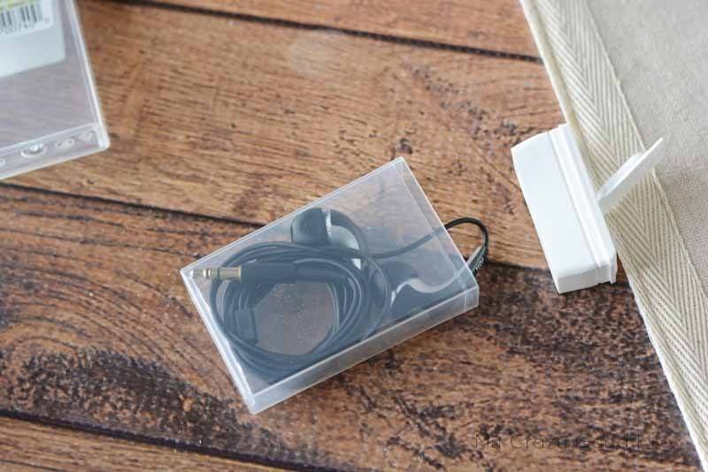 This quick and easy DIY Earbud Holder is a perfect way to store your earbuds. As a bonus, it's super easy to see at the bottom of your backpack or purse!