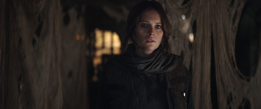 Rogue One: A Star Wars Story..Jyn Erso (Felicity Jones)..Ph: Film Frame ILM/Lucasfilm..©2016 Lucasfilm Ltd. All Rights Reserved.