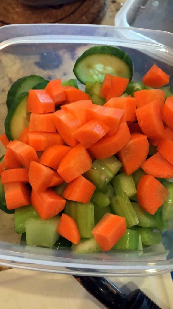 bite sized vegetables for meal prep