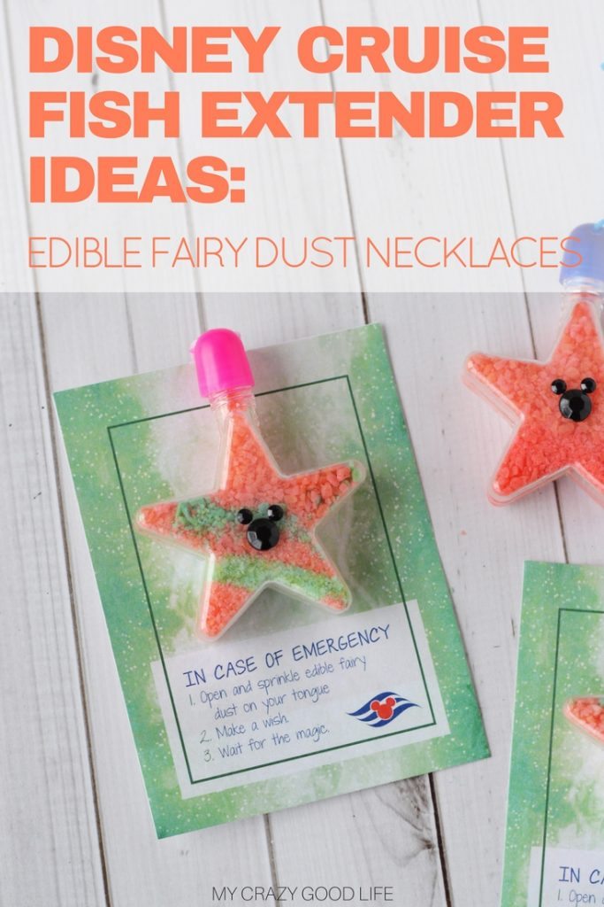 This Edible Fairy Dust Necklace craft is the perfect Disney Cruise Fish Extender gift, and so easy to make! Also great for a fairy party!