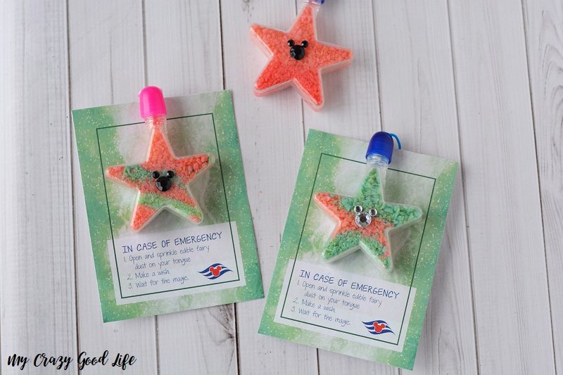 This Edible Fairy Dust Necklace craft is the perfect Disney Cruise Fish Extender gift, and so easy to make! Also great for a fairy party!