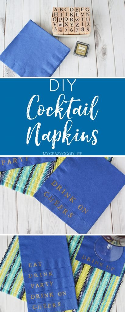 Make beautiful DIY cocktail napkins for everyday use or your next party or event! Everyone will love the added touch and you can unwind while crafting. 