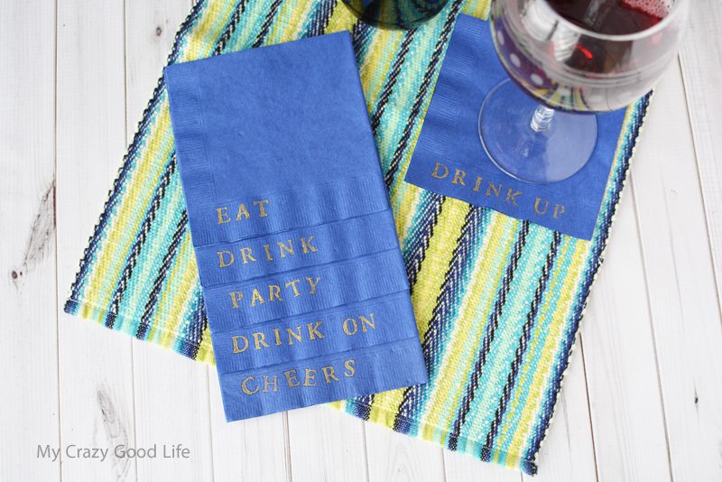 Make beautiful DIY cocktail napkins for everyday use or your next party or event! Everyone will love the added touch and you can unwind while crafting. 