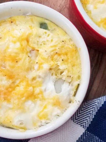 Instant Pot Frittata Recipe in Ramekins from above.