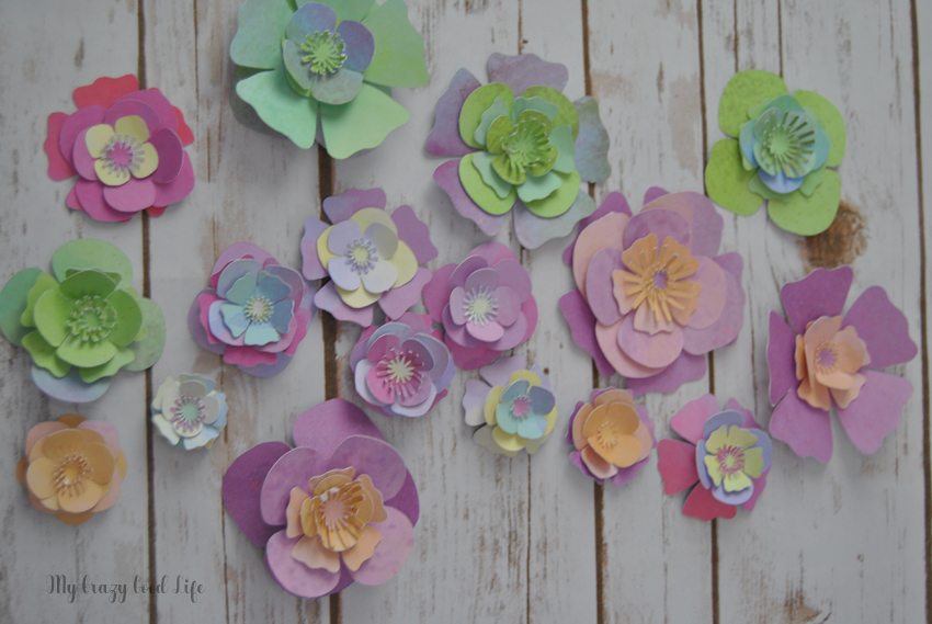 How to Make Cricut Paper Flowers  Cricut Paper Crafts : My Crazy Good Life