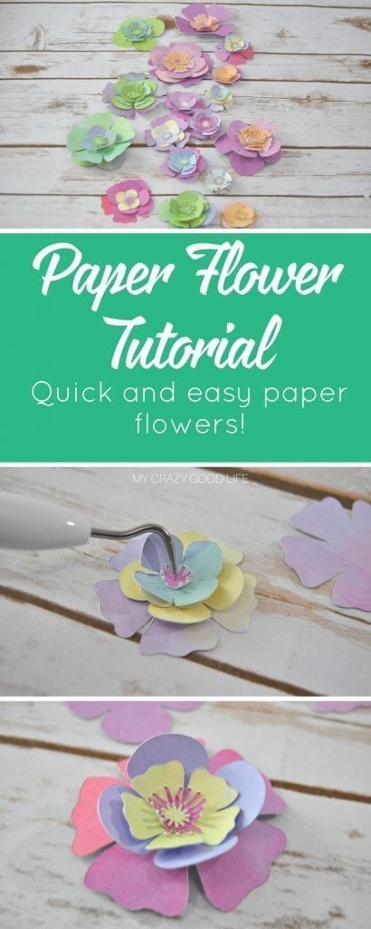 How to Make Cricut Paper Flowers  Cricut Paper Crafts : My Crazy Good Life