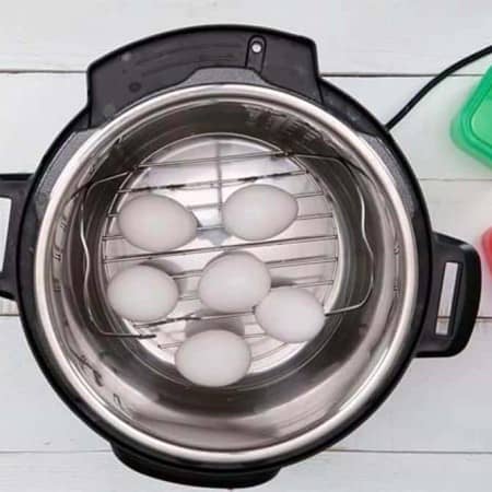 eggs inside an instant pot for hard boiling