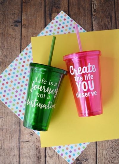 How to put vinyl on cups : My Crazy Good Life