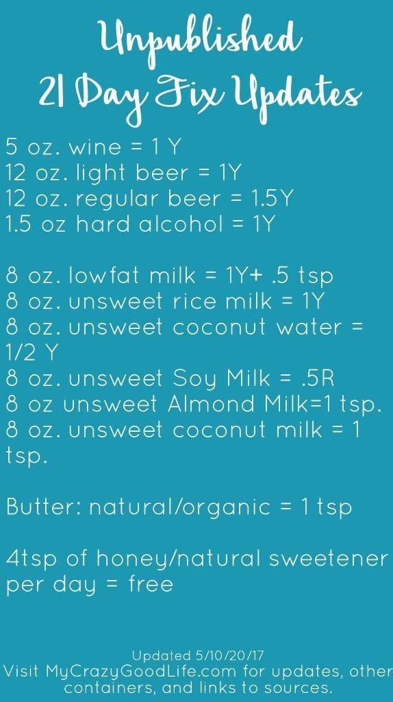 Struggling to find the Unpublished 21 Day Fix foods list updates? I've searched the YouTube videos, the Facebook Live videos, and the blogs to bring it to you.