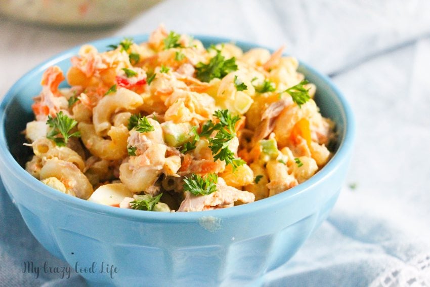 mac salad in a bowl