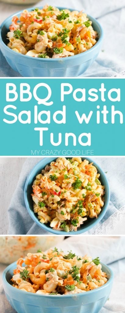 Before you know it Summer will be here, it's time for some delicious recipes for those backyard get togethers! This BBQ Pasta Salad with Tuna is perfect. 