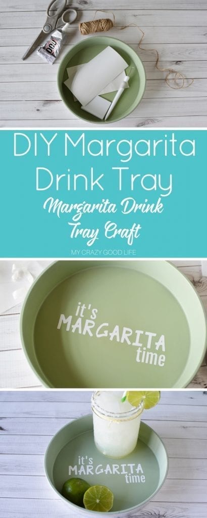 A DIY Margarita Drink Tray is easy to make and it is perfect for serving up your favorite cocktails! Try out this Margarita Drink Tray craft! 
