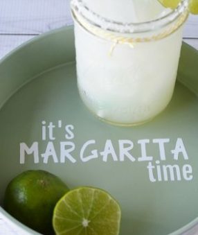 A DIY Margarita Drink Tray is easy to make and it is perfect for serving up your favorite cocktails! Try out this Margarita Drink Tray craft!
