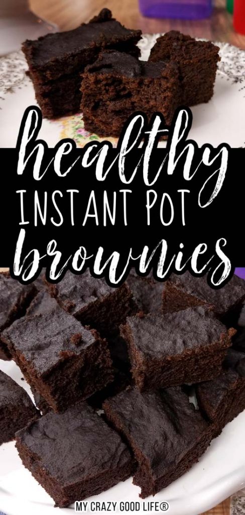 Collage of Instant Pot brownies
