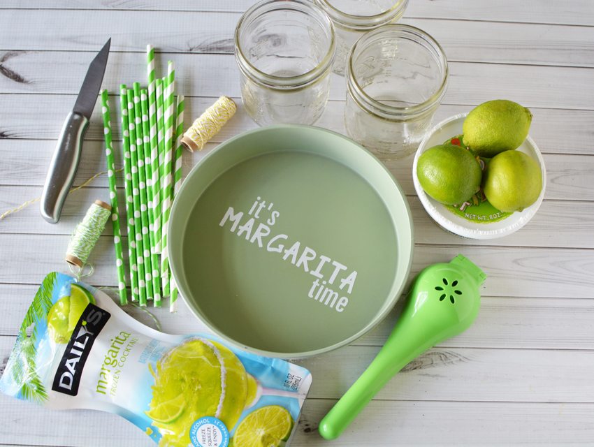 It's no secret how I feel about margaritas right? Well this margarita jar gift tray is the perfect DIY project for margarita lovers everywhere! 