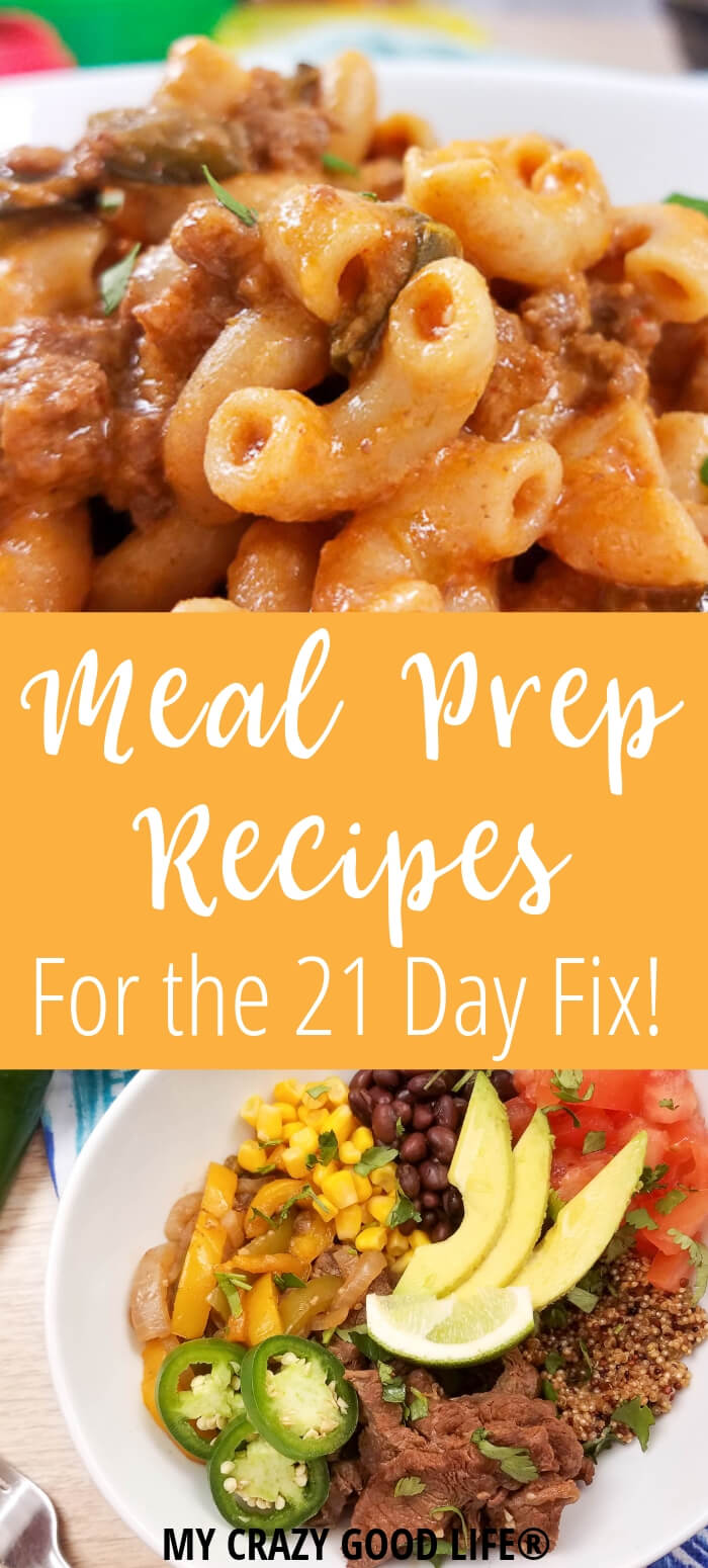 21 Day Fix Meal Plans : My Crazy Good Life