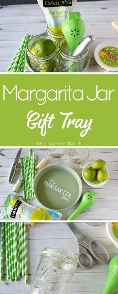 It's no secret how I feel about margaritas right? Well this margarita jar gift tray is the perfect DIY project for margarita lovers everywhere!