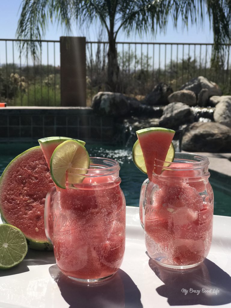 A 100 calorie watermelon margarita is crisp, refreshing, and easy to make. It's great after a long day, also perfect for those poolside afternoons and more!