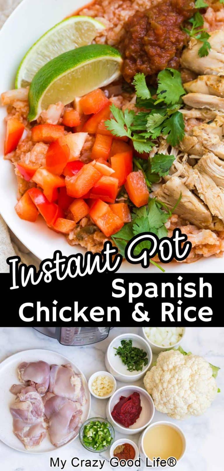 Instant Pot Cauliflower Rice with Chicken My Crazy Good Life